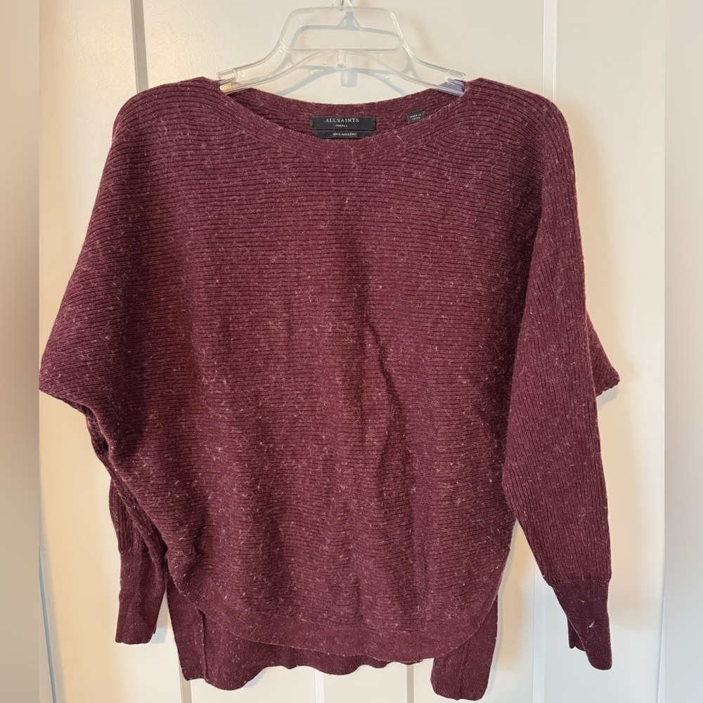 All saints dolman sleeve wool sweatshirt